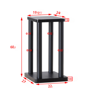 스피커 우퍼 스탠드 받침대 거치대 진동 방진 패드 홈시어터용 북쉘프 높이 20cm 20-A 20X15, f이미지참고