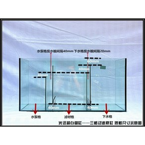 어항 수조 섬프 해수 열대어 분할 유리 키우기 관상, 1개