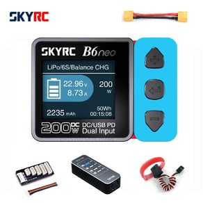 오리지널 SkyRC B6 neo Lipo 배터리 밸런스 다기능 스마트 PD 충전 AC DC 200W, 1.B6 neo, 1개