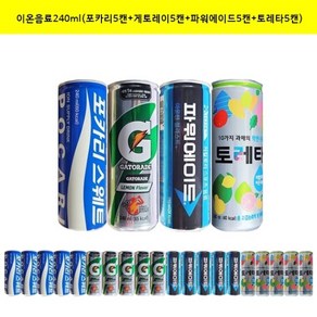 이온음료240ml(포카리5캔+게토레이5캔+파워5캔+토레타5캔)(총20, 240ml