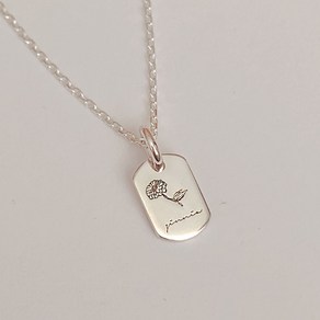 [실버925] 탄생화 팬던트 각인 은목걸이 bith flowe necklace