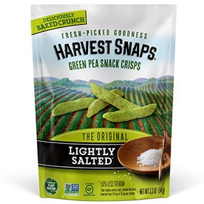 Havest Snaps Geen Pea Snack Cisps Lightly Salte Havest Snaps 녹색 완두콩 스낵 크리스프 살짝 소금에 절인 것 3.3온스(4, 4개, 93g