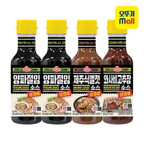 오뚜기 삼겹살 소스 3종 양파절임소스 330g 2개+제주식멜젓소스 325g 1개+삼겹살 와사비고추장소스 360g 1개, 1개