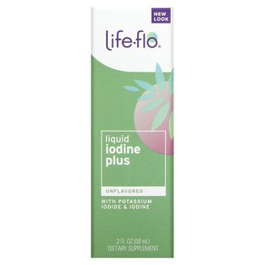 Life-flo 액상 요오드 플러스 요오드화 칼륨 요오드 함유 무맛 59ml(2fl oz), 59ml, 1개