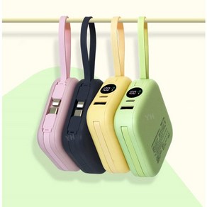 [엑스트라] 볼트 S18 LED 3in1 케이블내장 10000mAh PD 20W 고속충전 보조배터리, 페일 라임