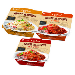 롯데푸드 쉐푸드 스파게티 3종(5봉) (까르보나라4봉+볼로네이즈1봉), 220g, 1세트