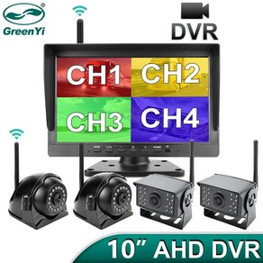 화물차 블랙박스 트럭 GeenYi 무선 DVR 모니터 AHD 720P 고화질 야간 투시경 리버스 백업 레코더 버스 차량용 와이파이 카메라 10 인치, Only camea AW790