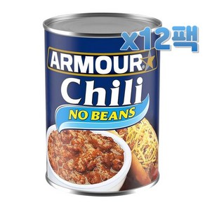 Amou 콩 없는 칠리 소스 캔 노빈칠리 480g x12캔, 12개