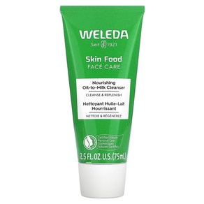 Weleda 스킨 푸드 페이스 케어 너리싱 오일-투-밀크 클렌저 75ml(2.5fl oz), 1개, 75ml