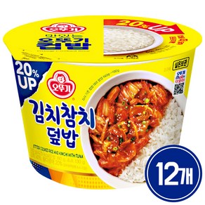 오뚜기 맛있는 컵밥 김치참치덮밥, 310g, 12개