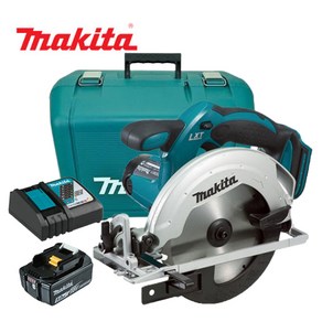 MAKITA 마끼다 충전 원형톱 165mm 6인치 DSS611RTE 무선 원형톱 5.0Ah 배터리 1팩 세트 목공용 안전커버 렌치보관가능, 1개