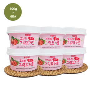 [밀크온밀크] 오느레 그릭요거트 딸기 100g*총6개, 100g
