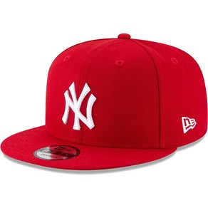 New Ea MLB 9FIFTY 조절 가능한 스냅백 모자 캡 프리 사이즈 뉴욕 양키스 레드 레드 122621, 1개