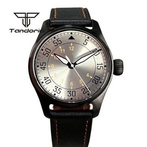 호환상품 Tandoio-드레스 블랙 PVD 39mm 200m 다이브 파일럿 오토매틱 남성용 시계 NH35A PT5000 큰 나사 크라운 사파이어 유리 그린 야광, [01] Seiko NH35A movement, [04] dial 3 hands A, 1개