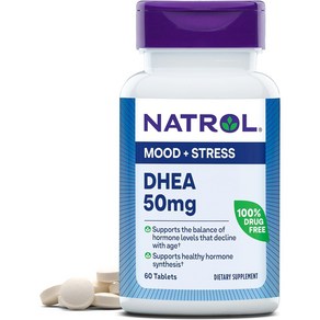 나트롤 Natol Mood & Stess DHEA 50mg 60정, 1개