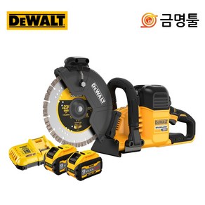 디월트 DCS691X2 충전콘크리트캇타기 60V 3.0AH BL모터 9인치 마른날포함 DCS690X2후속, 1개