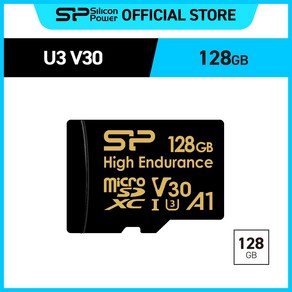 실리콘파워 Silicon Powe 마이크로 SD카드 High Enduance 4K 홈캠 CCTV 고프로 블랙박스, 128GB, 1개