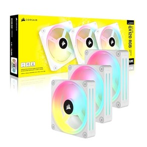 CORSAIR 커세어 CORSAIR iCUE LINK QX120 RGB STARTER KIT WHITE (3PACK/Contolle)