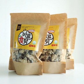 바른식탐 추석선물세트 3호 수제 찹쌀 고소한맛김부각 (150g-3개) 대용량 450g, 3호 (450g), 150g, 3개