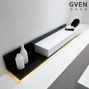 GVEN 지벤 노르마니 LED 익스텐션 모던 거실장, 그레이월넛:우