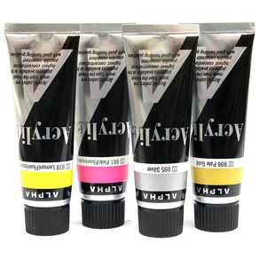 [동화오피스] 알파 아크릴물감 50ml / 형광 펄 낱색, 981 Fluoescent Pink