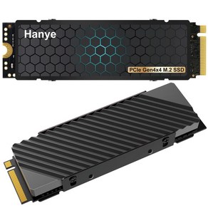 Hanye SSD 2TB PCIe Gen4x4 M.2 NVMe 2280 방열판 장착 PS5 작동 확인됨 R:7450MBs W:6700MBs HE70 공인 대리점