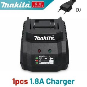 Makita 기존 18v 배터리 충전기 14.4V 10.8V 4 puetos 리튬 배터리 고속 충전기 MAKITA BL1830 BL1840 BL1850 BL1860, [01] 18 볼트, [01] 1.8Achage-EU, 1개