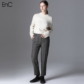 EnC [EnC] 헤링본 일자핏 울팬츠