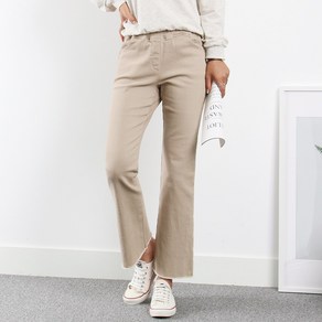 [S~3XL]여성용 빅사이즈 스판면 밴딩 제노 코튼 부츠컷팬츠 캐주얼 나팔바지