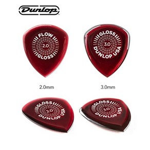 던롭 플로우 글로스 기타 피크 Dunlop FLOW GLOSS, 2. FLOW GLOSS 3.0mm, 1개