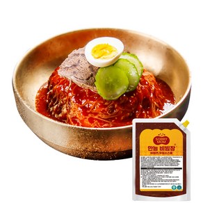 쏘리맘 만능 비빔장 1kg 쫄면장 국수 비빔냉면 밀면 양념 소스 양념장, 1개