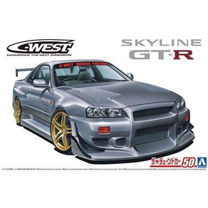 AOSHIMA 아오시마 더 튠드카 No.50 1/24 닛산 C-WEST BNR34 스카이라인 GT-R'02 [프라모델]