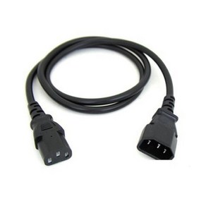 [하늘컴] 국산 전원 파워 연장케이블 캡코드 AC 250V / 10A [블랙/벌크/1m], 1개, 1m