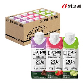 빙그레 더단백 드링크 250ml 3종 기획(초코 딸기 메론)