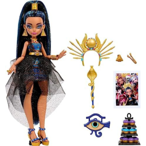 Monste High Monste Ball Doll Cleo De Nile in Paty Dess with Themed Accessoies Including Scepte, 상세참조, 1개