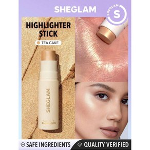 쉬글램 sheglam 스내치 앤 글로우 스틱 티 케이크 크림 하이라이터 메이크업 페이스, 1개