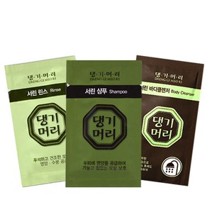 댕기머리 일회용 서린 샴푸 50개+린스 50개+바디워시 50개 여행용 휴대용 세면도구, 4개