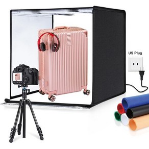 PULUZ Light Box Photogaphy LED 비즈 160개 포함 20x20인치 대형 포토 라이트 박스 CRI 95 제품 사진용 12가지 색상 배경이 있는 전문 휴대, 24x24 inch, 1개