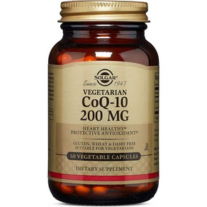 솔가 베지테리언 CoQ-10 200mg 베지터블 캡슐 무설탕 글루텐 프리