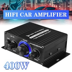 AK170 20W 자동차 전력 증폭기 12V 2CH HIFI 디지털 앰프 홈 시어터 사운드 시스템 FM 라디오 스테레오