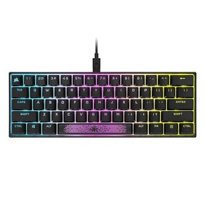 Cosai 미국출고-Cosai K65 RGB MINI 60% 기계식 게임용 키보드(키별 RGB 백라이트 사용자 지정 가능 CHERRY MX 속도 기계식 키 스위치 분리형 USB Type-C 케이블 AXON 하이퍼 프로세싱 기술-171197, 단일옵션, 단일옵션