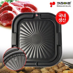 퀸센스 혼술 구이팬 사각, 33cm, 1개