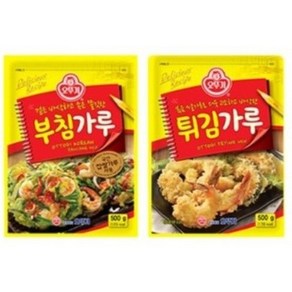 예이니식품 오뚜기 튀김가루+부침가루 각1개씩(총2개x500g) 부침개파전김치새우