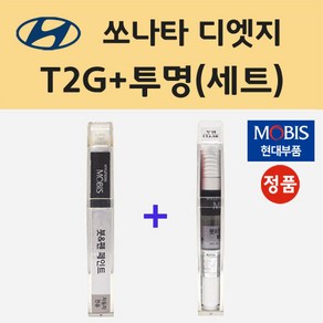 현대 쏘나타 디엣지 T2G 녹턴그레이 붓펜 페인트 + 모비스 투명붓펜 8ml