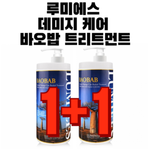 [1+1] 루미에스 데미지케어 바오밥 헤어트리트먼트, 2개, 1.05L