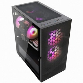 다크프래쉬 AZ RGB PC 케이스 DLM 21 메쉬 핑크, DLM21 블랙, 1개