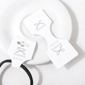 비즈아이 [9133-16]목걸이헤어끈포장지 35x84mm 화이트 1팩(약300개)