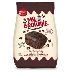 7.05 Ounce (Pack of 1) Chocolate Brownies Mr. Brownie Chocolate Brownies | 8 Individually Wrapped