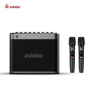 듀엣 무선 노래방 블루투스 스피커 마이크 세트 XDOBO 고출력 휴대용 홈 가라오케 TWS 서브우퍼 야외 라이브 방송 사운드 카드 200W, 1) XDOBO Tune