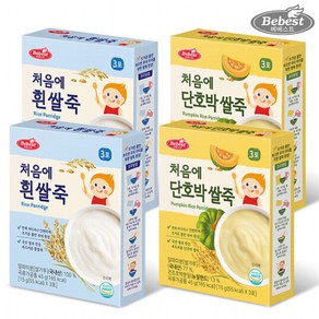 베 처음에 흰쌀죽 6포 + 단호박 쌀죽 6포, 45g, 1개